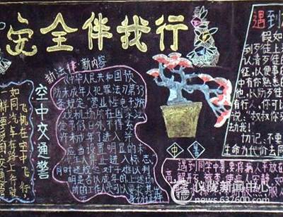 金城小学举办“安全伴我行”黑板报比赛