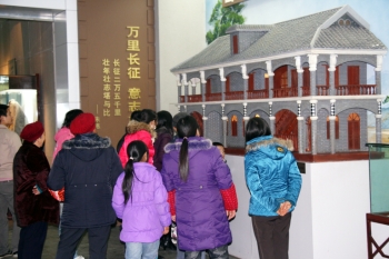 元旦,朱德故居纪念园游人如织