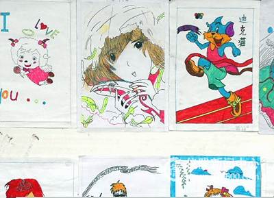 仪陇县环山小学举行中学生美术作品展