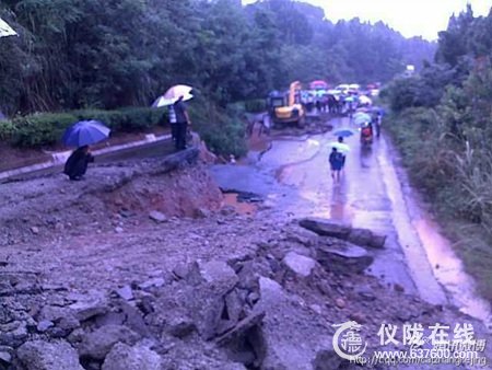 仪陇双胜至金城路段塌方路段已恢复通车