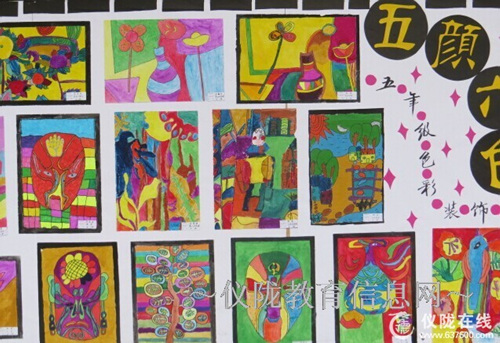 石佛小学举办学生美术作品展览