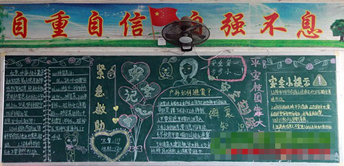 合作小学开展安全板报评比活动