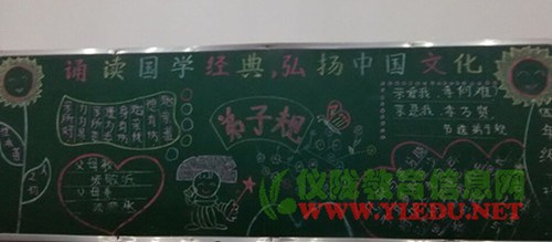 柳垭小学开展“国学经典”黑板报评比活动