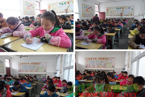 土门小学开展硬笔书法比赛