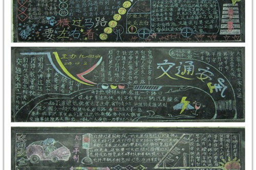 张公小学举行“交通安全”主题黑板报比赛